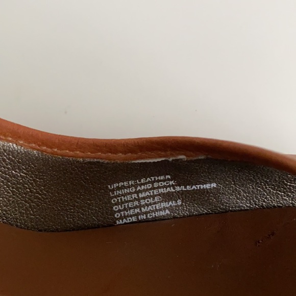 Banana Republic Caramel Leather Peep Toe Platform Pumps Size 6.5 - Picture 9 of 13